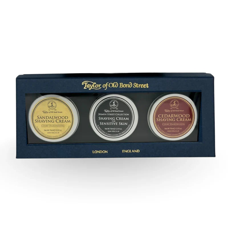 Taylor of Old Bond Street Mixed Shaving Cream Gift Set set of 3