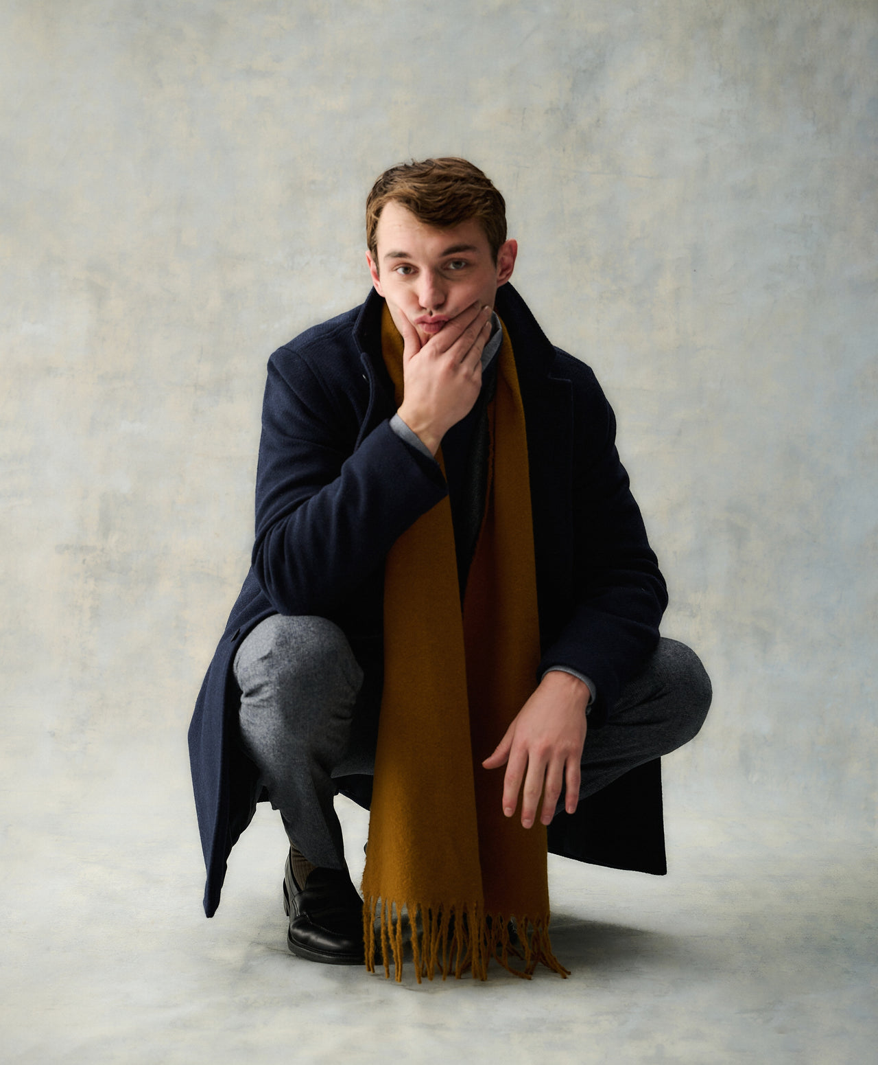 Barbour Brandy Boucle Scarf - Bronze Brown