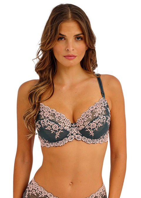 Wacoal Embrace Lace Dark Slate/ Cloud Pink UW Bra