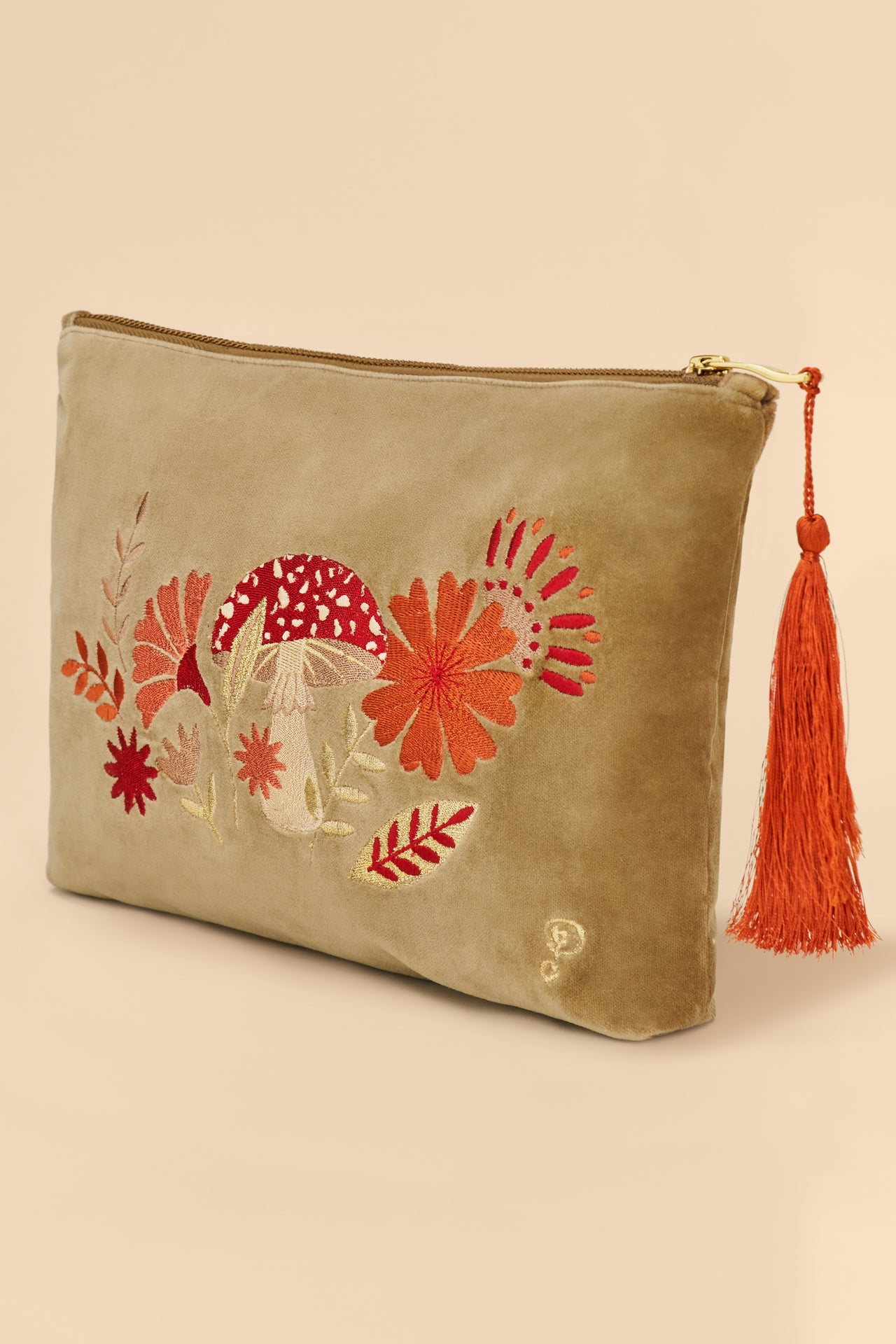 Powder Tranquil Toadstool Zip Pouch