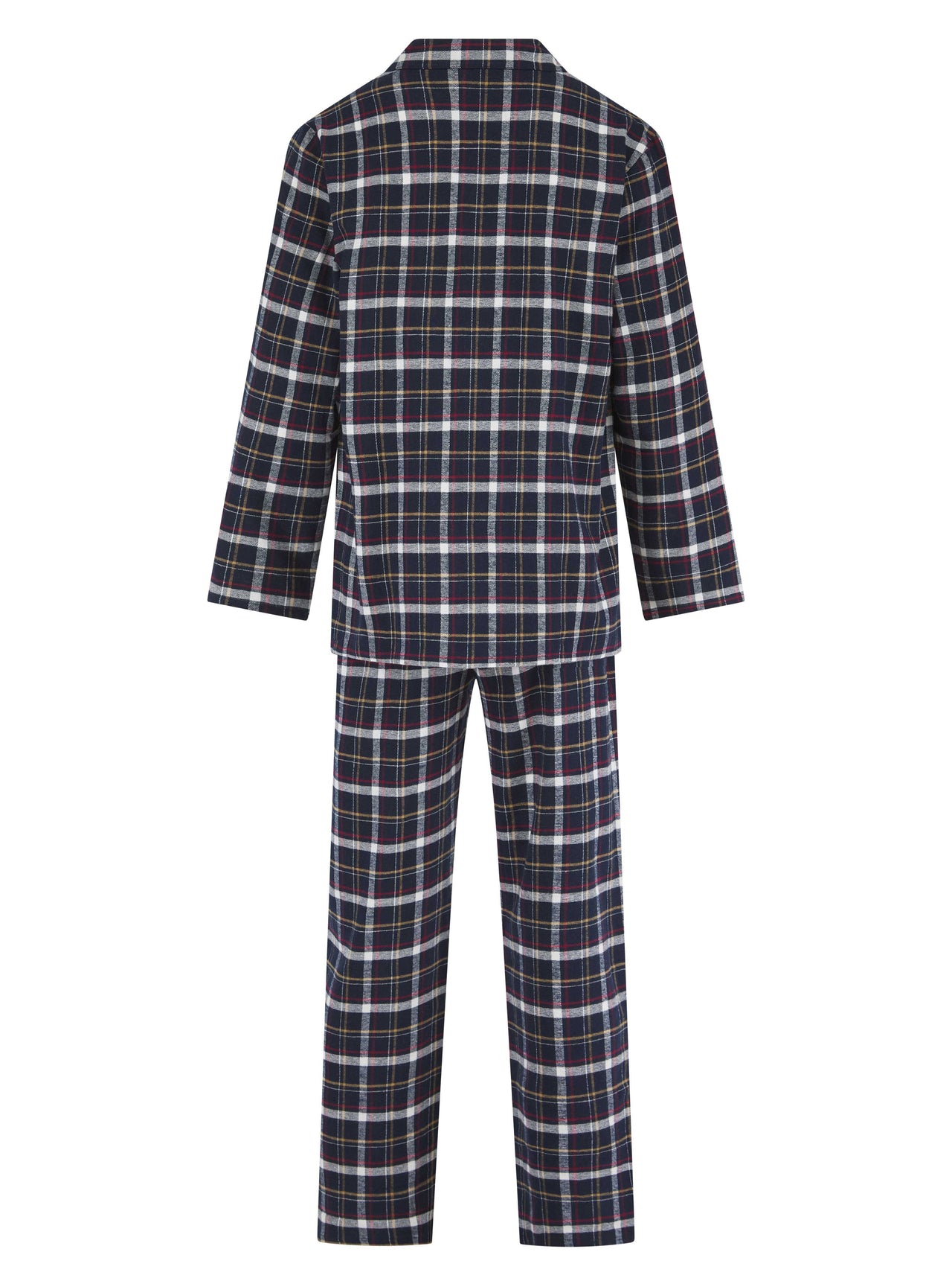 Walker Reid Brushed Check Print Woven Tailored Pyjama - Black