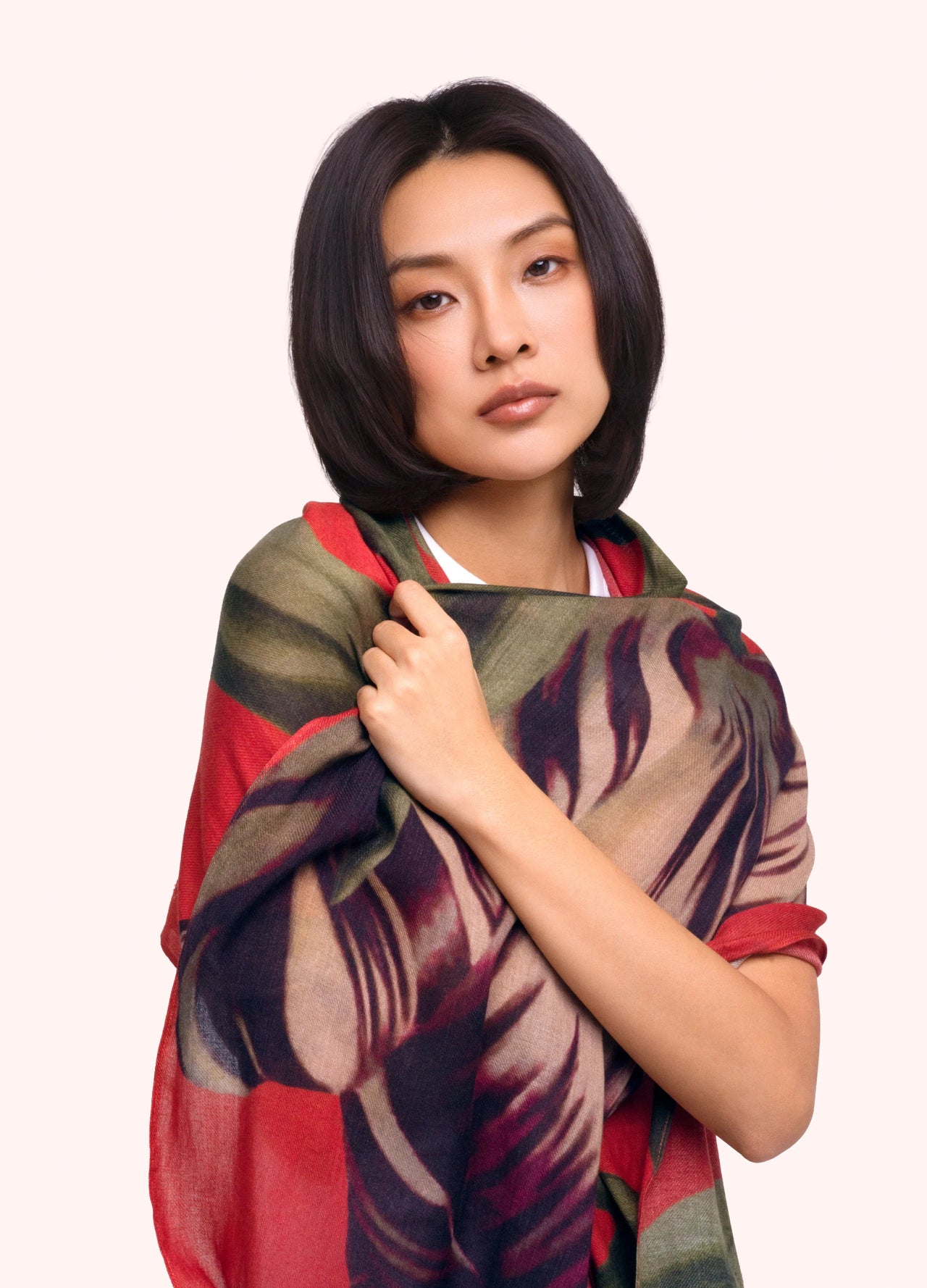 Powder Wool Scarf - Tulip