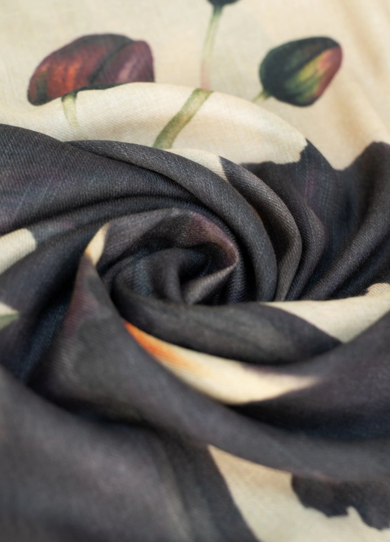 Powder Wool Wrap Scarf - Midnight Orchid