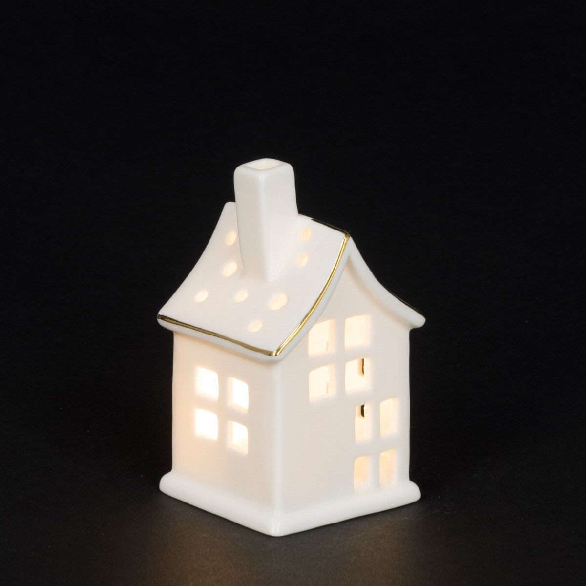 FloralSilk Porcelain LED House