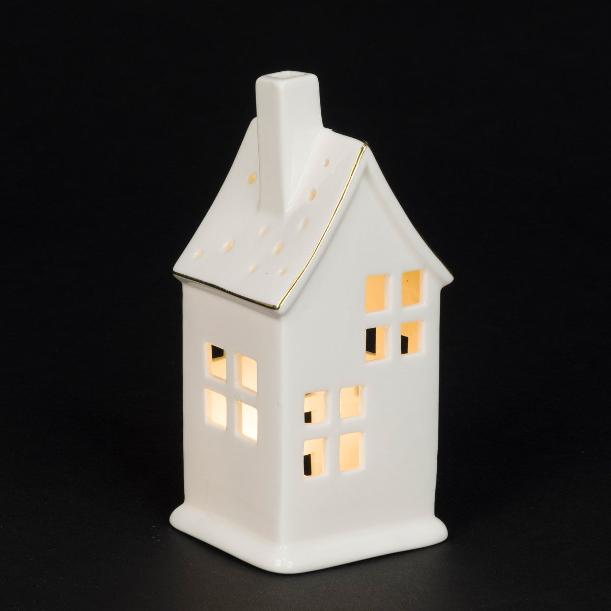 FloralSilk Porcelain LED House