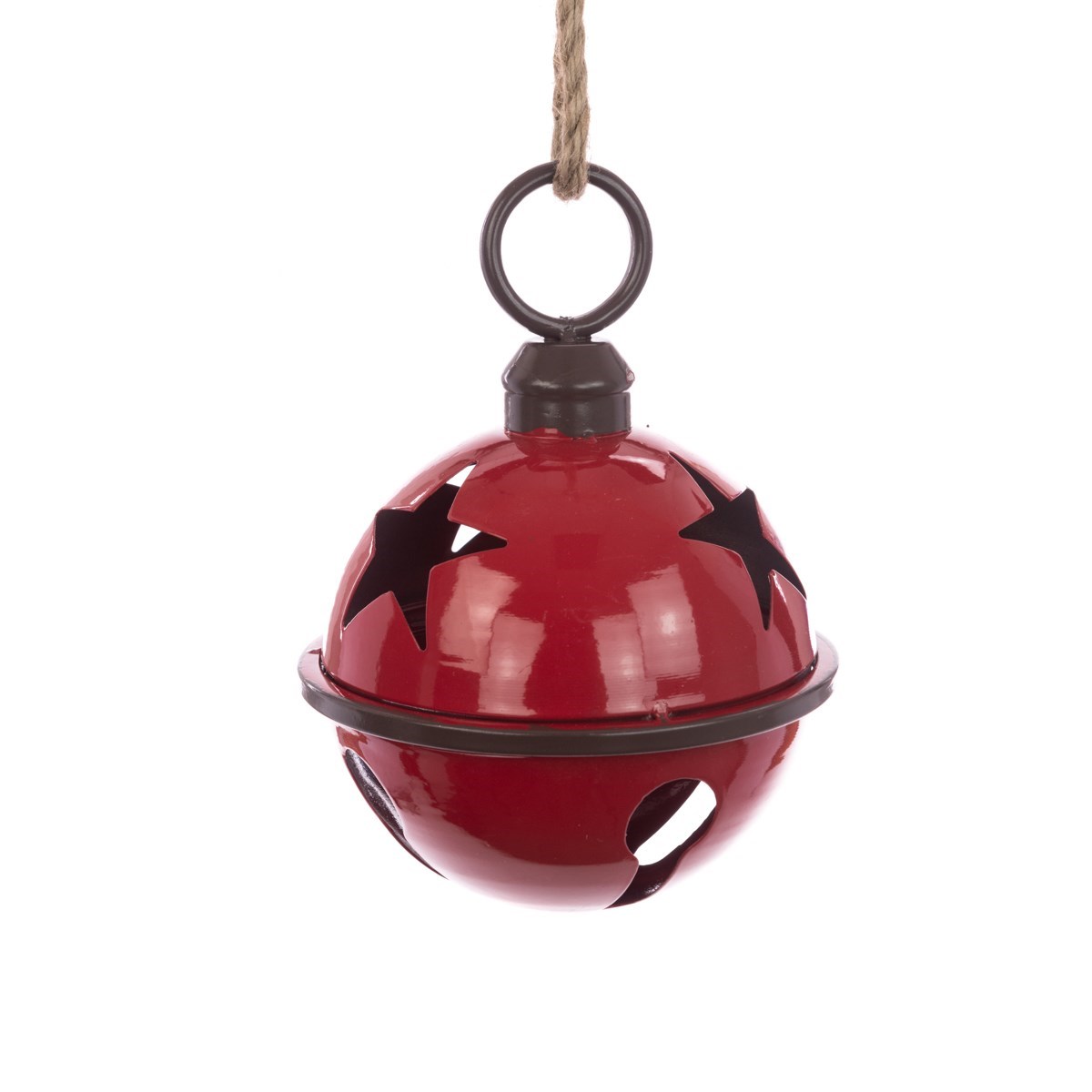 FloralSilk METAL Bell W/Star - Red