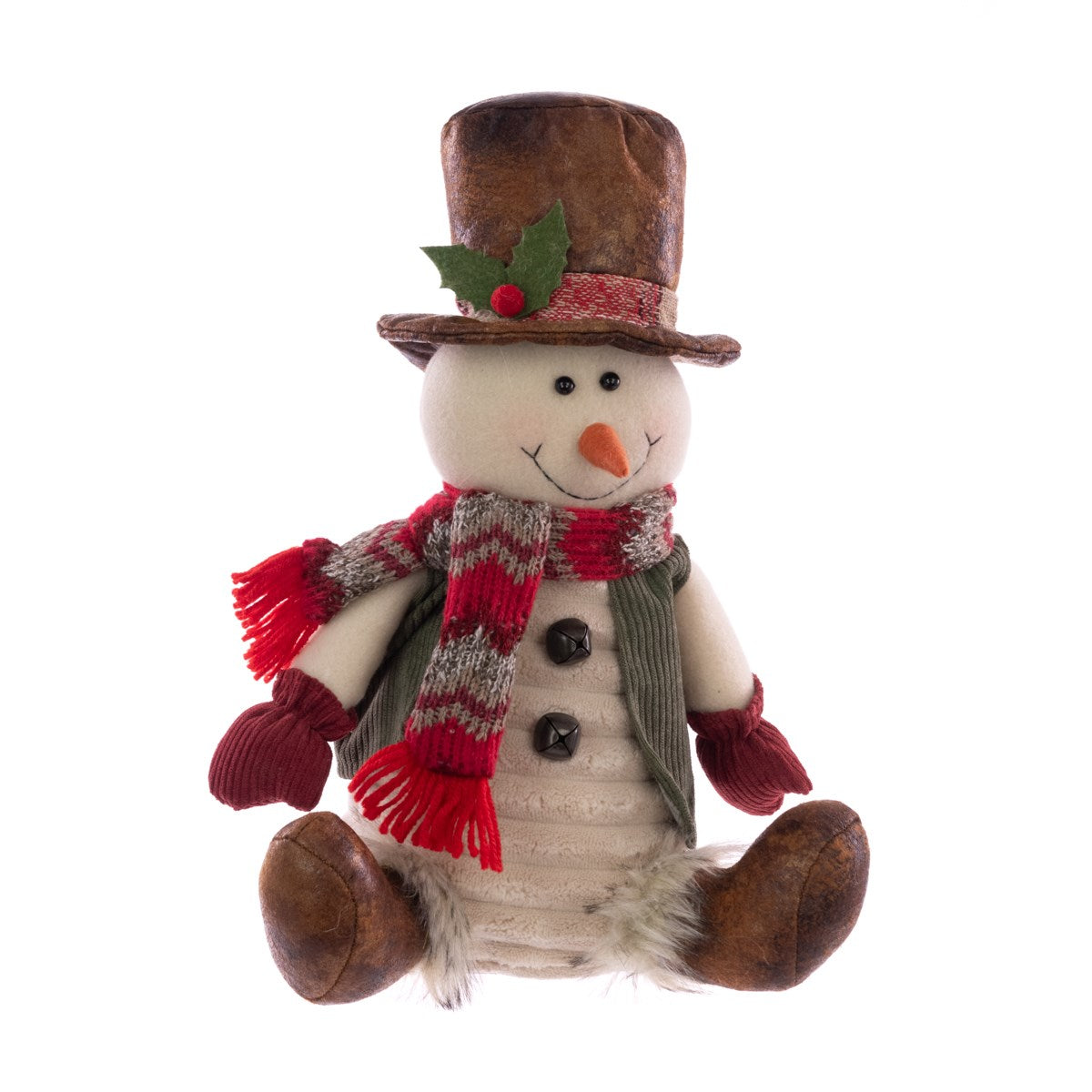 FloralSilk Cord Snowman Figure