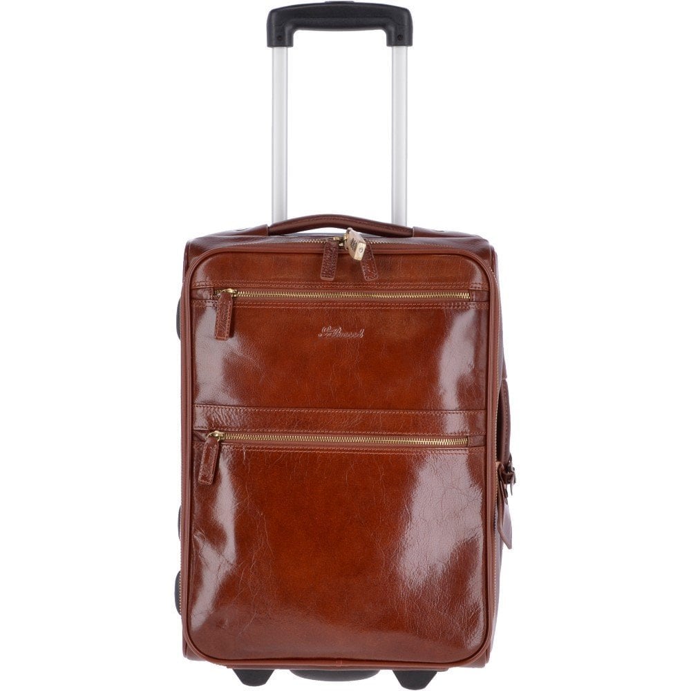 Ashwood Leather Oxford Chestnut Cabin Friendly Size Suitcase
