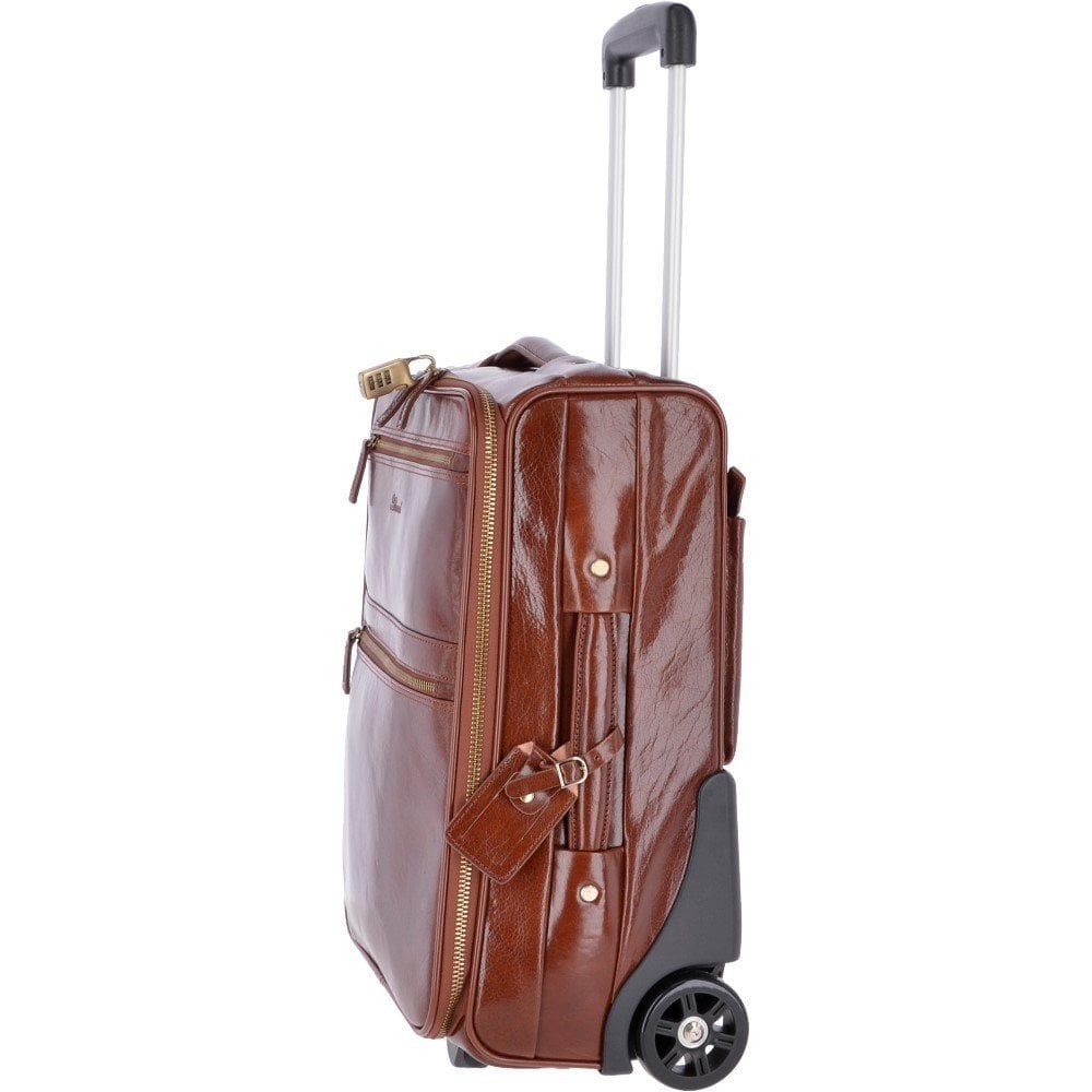 Ashwood Leather Oxford Chestnut Cabin Friendly Size Suitcase