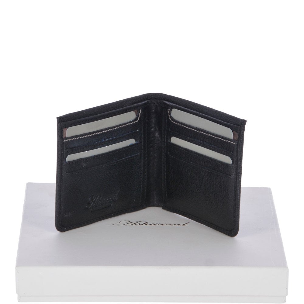 Ashwood Leather RFID Wallet- Black 1551