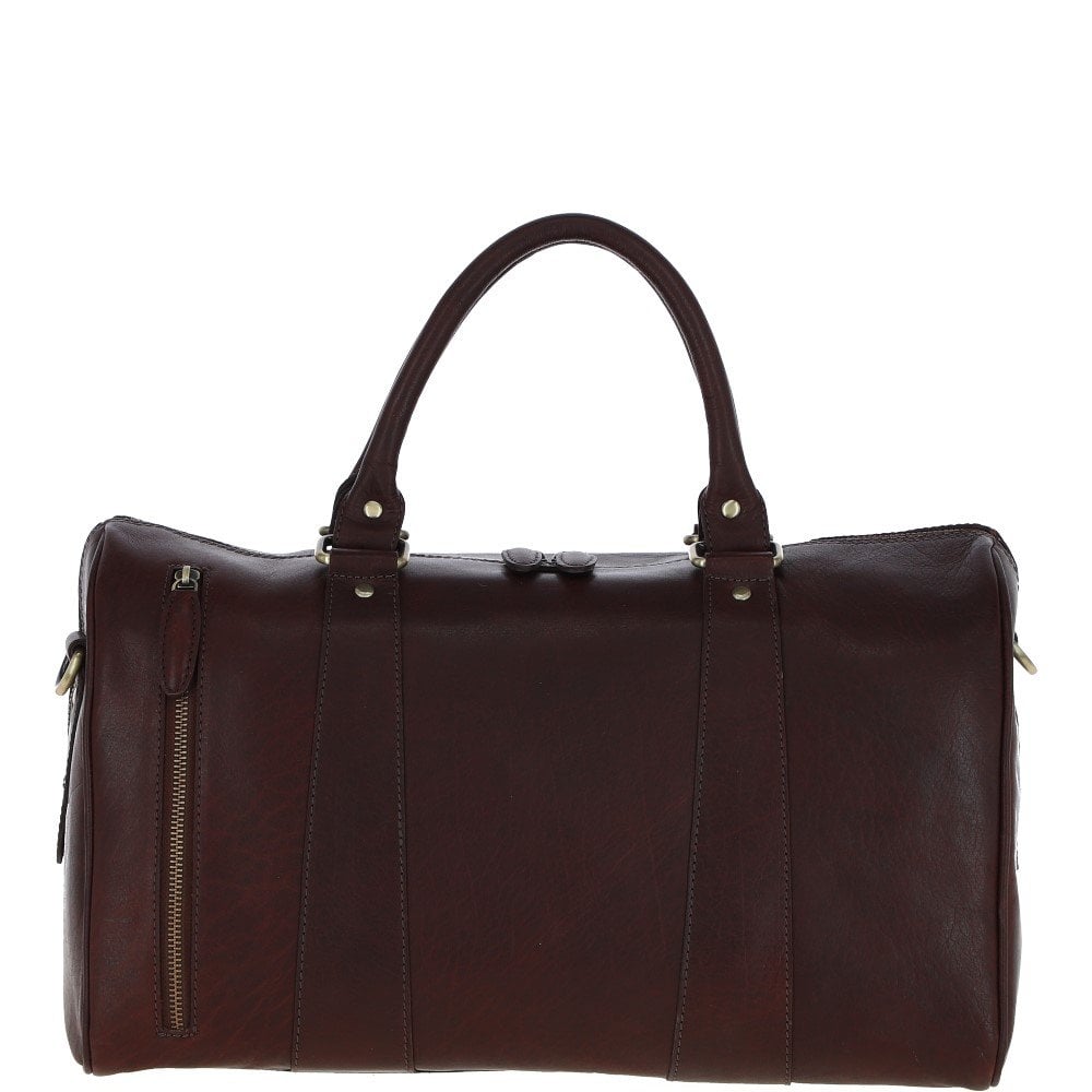 Ashwood T-76 Medium Leather Holdall- Tan