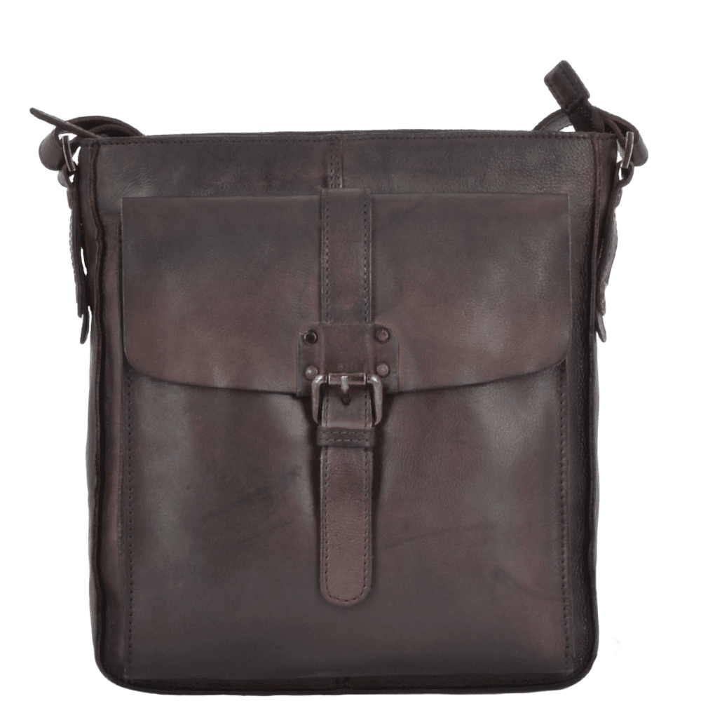 Ashwood Leather Body Bag - Brown
