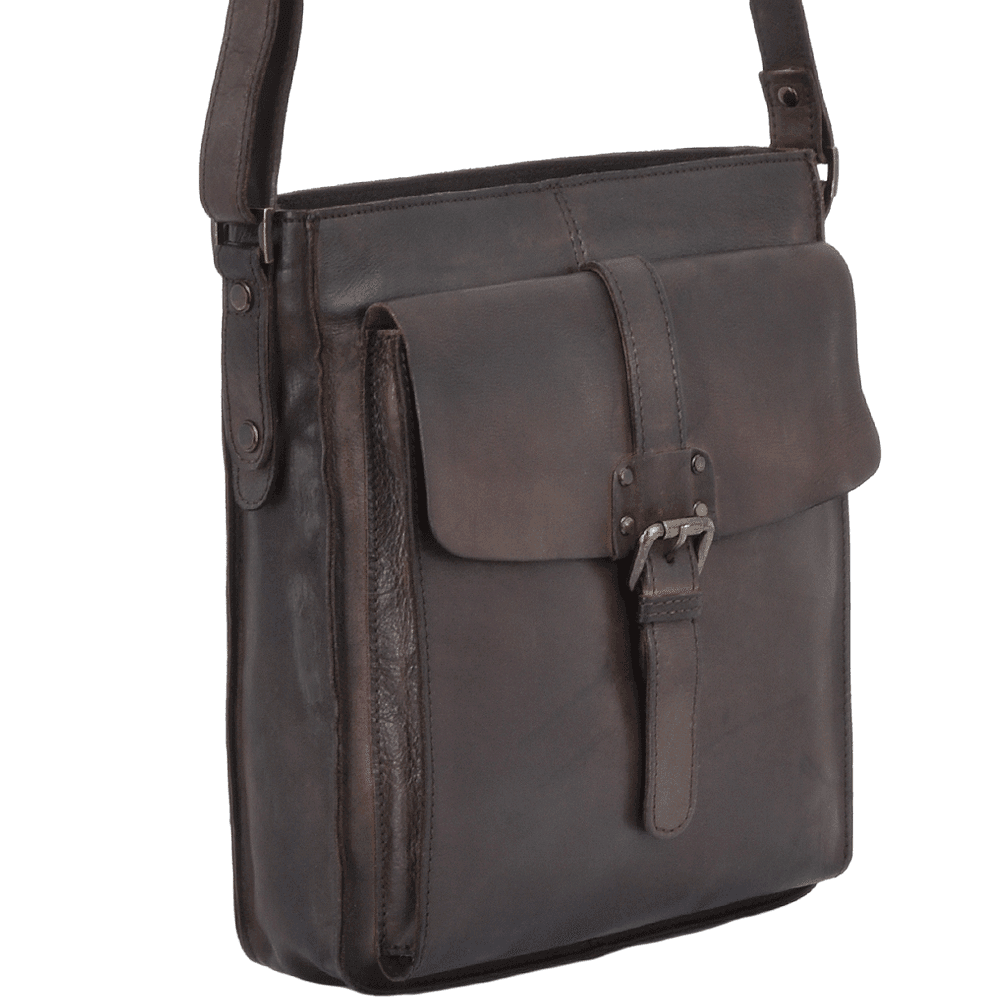Ashwood Leather Body Bag - Brown