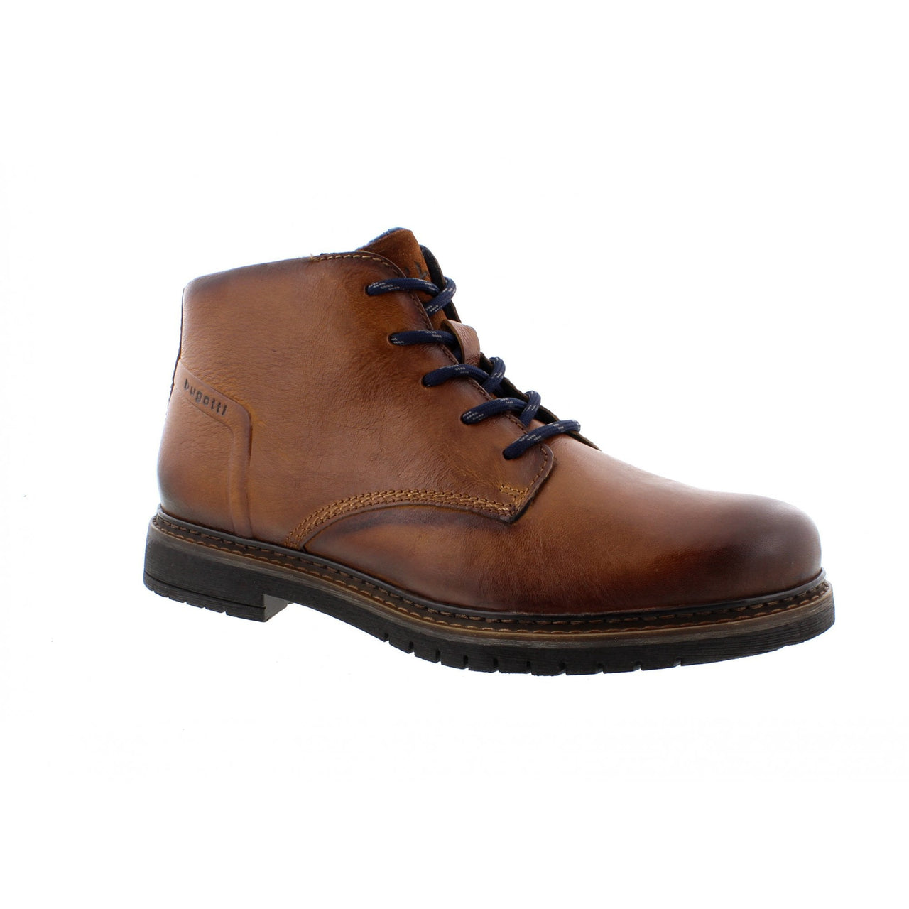 Bugatti Mens Lace-Up Boot - Cognac