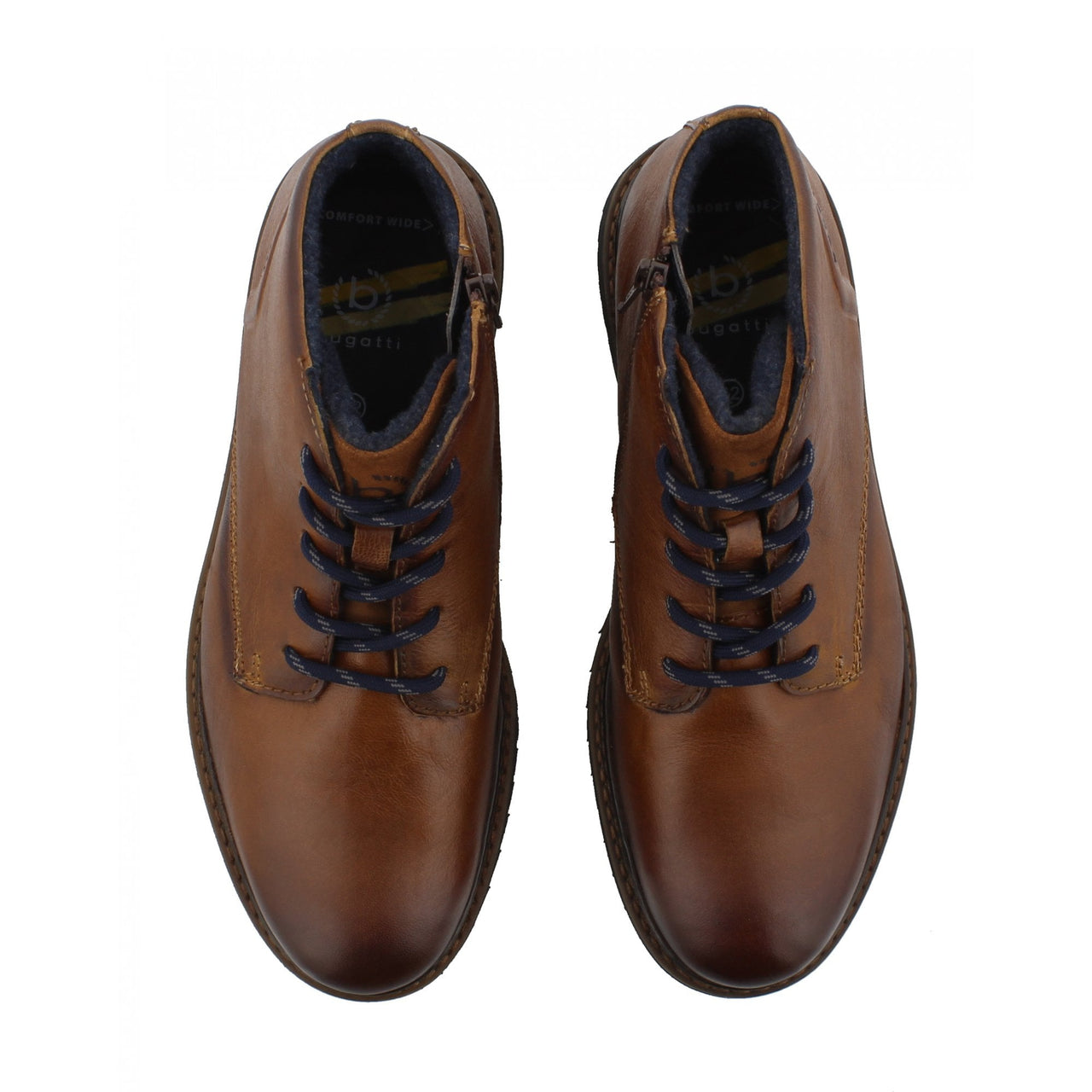 Bugatti Mens Lace-Up Boot - Cognac