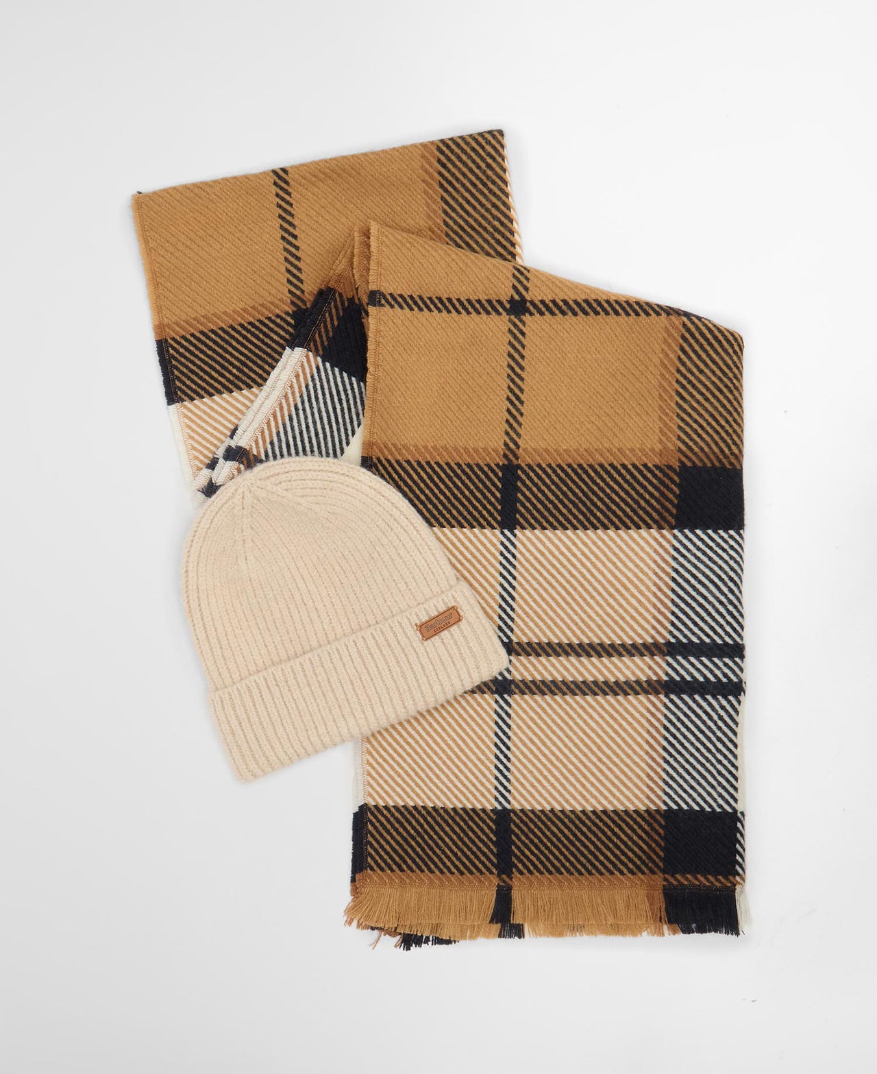 Barbour Pendle Beanie & Blair Scarf Gift Set - Hessian Navy