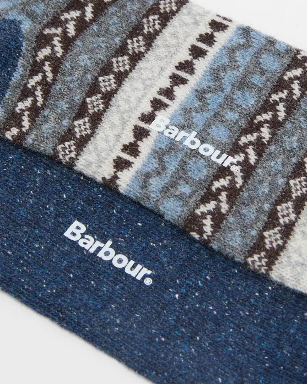 Barbour Fair Isle Sock 2 Pack - Midnight Oak Mix