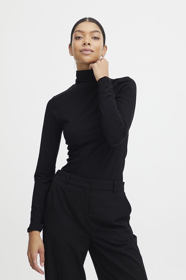 B.young Pamila Black Jersey Roll Neck