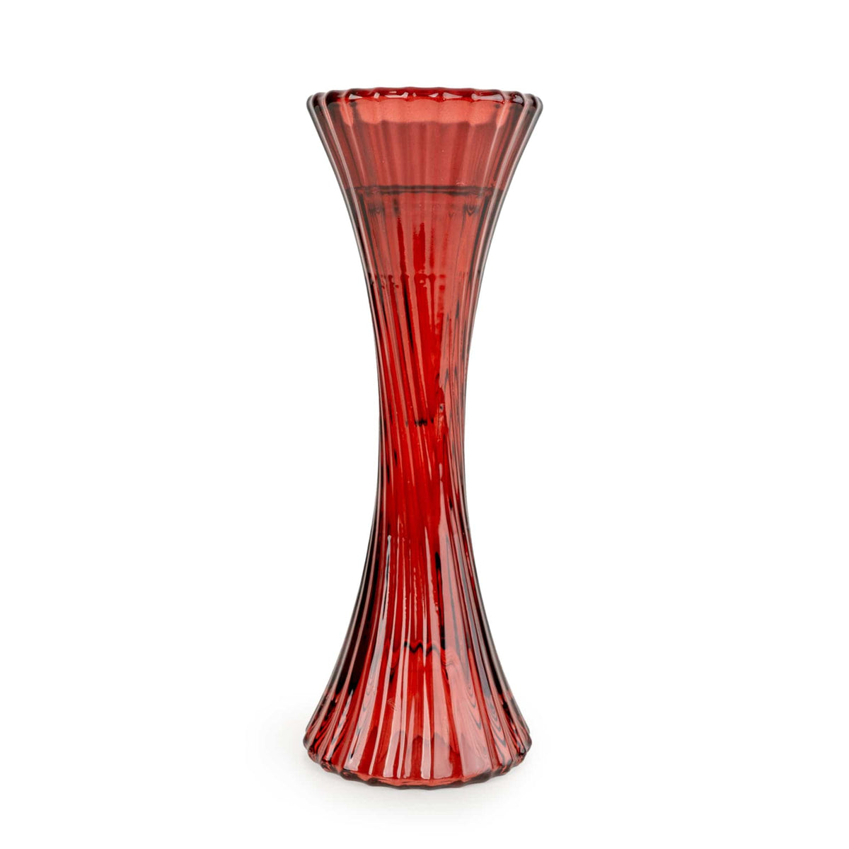 Glass Candlestick - Red