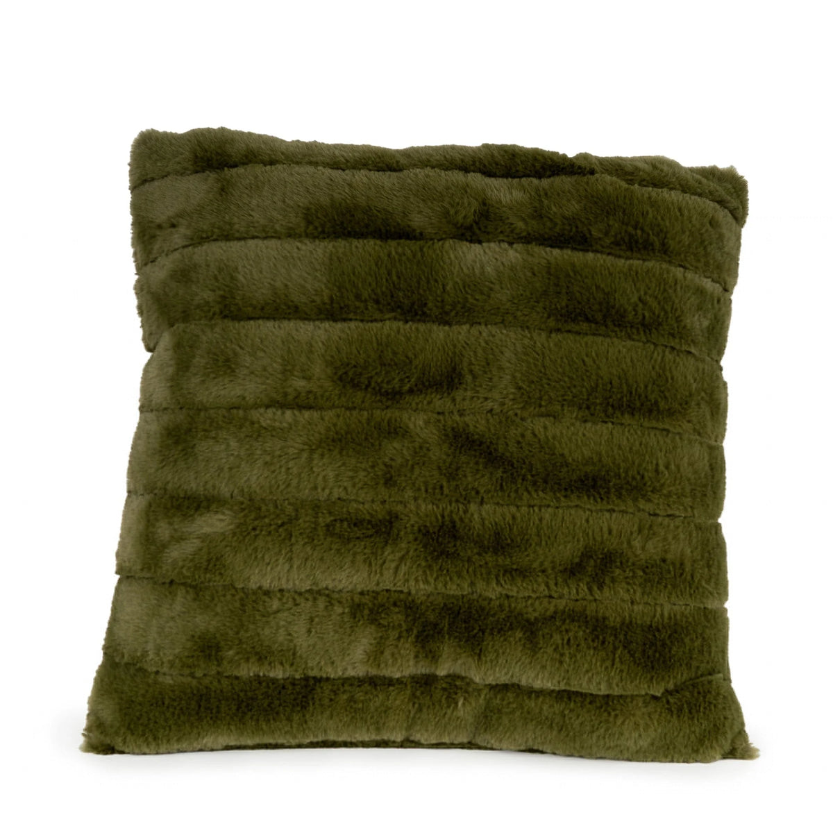 Square Cushion - Faux Fur Olive Green 1pk