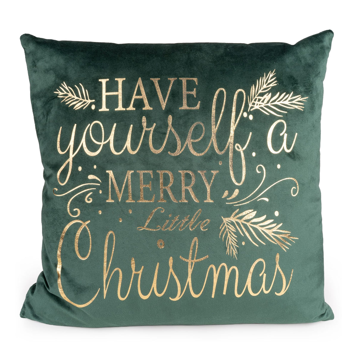 Square Velvet Cushion – “Have Yourself a Merry Little Christmas”