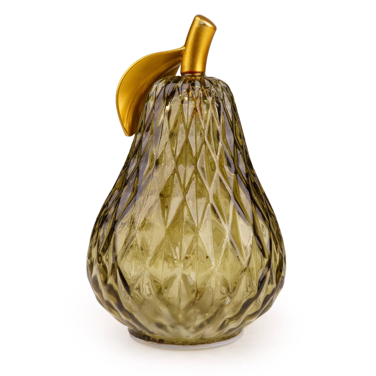 Glass LED Lantern- Pear
