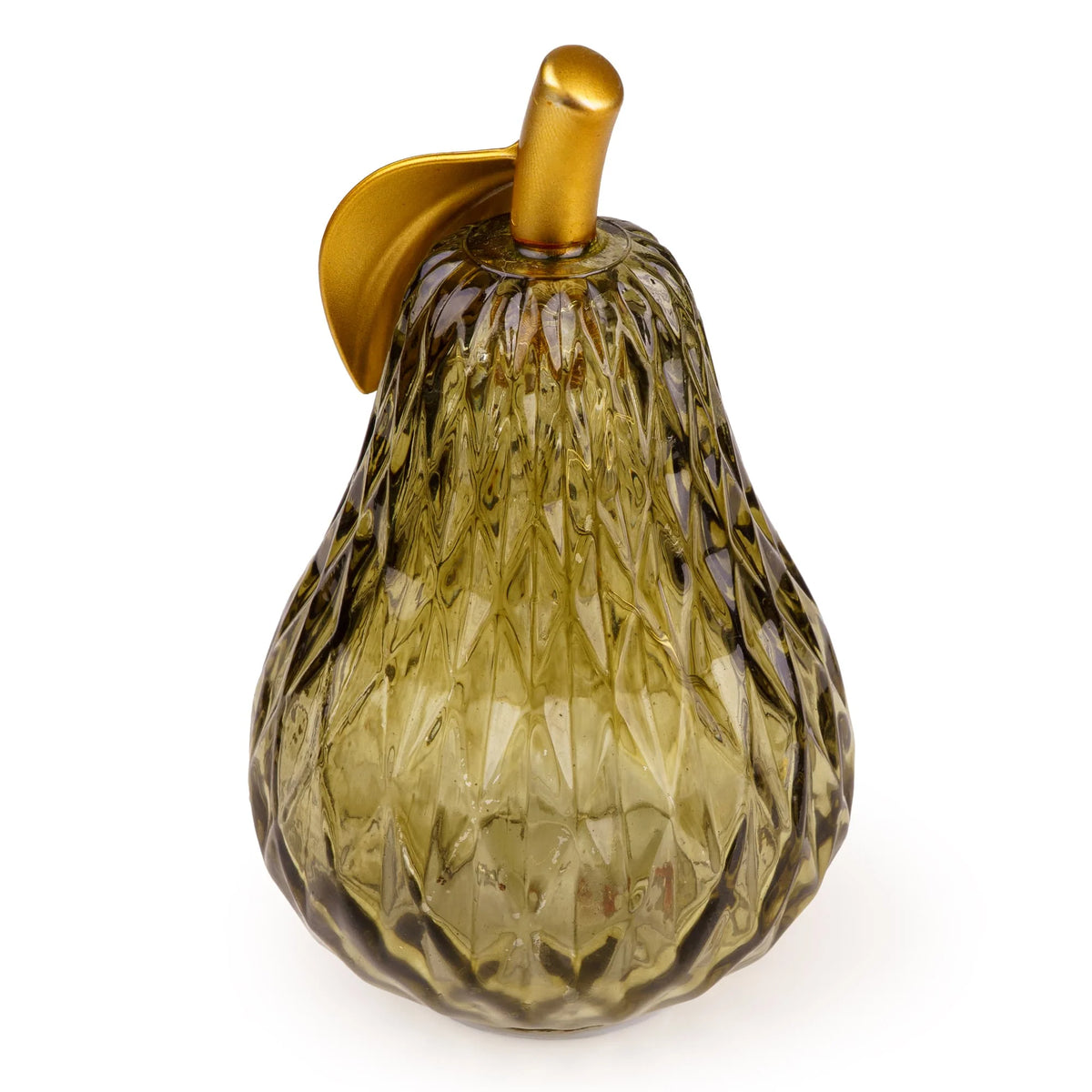 Glass LED Lantern- Pear
