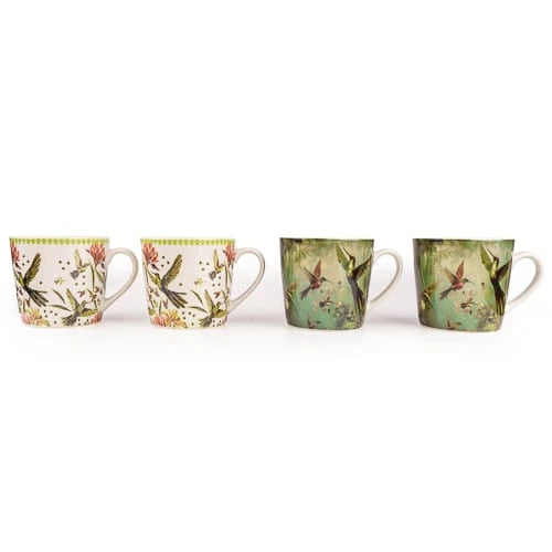 Mugs Set Of 4 - Hummingbird