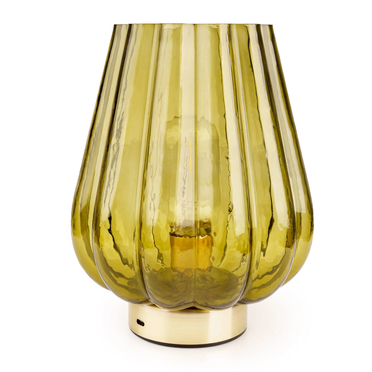 Small Bulb Ridged LED Light - Green