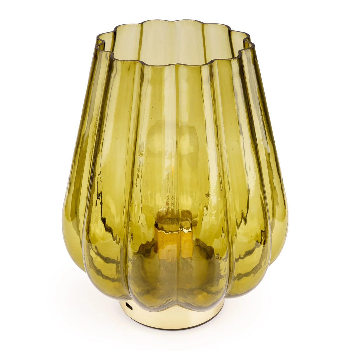 Small Bulb Ridged LED Light - Green