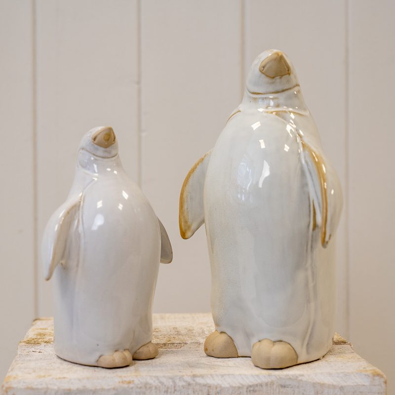 Satchville Medium Stone Glazed Ceramic Penguin Ornament