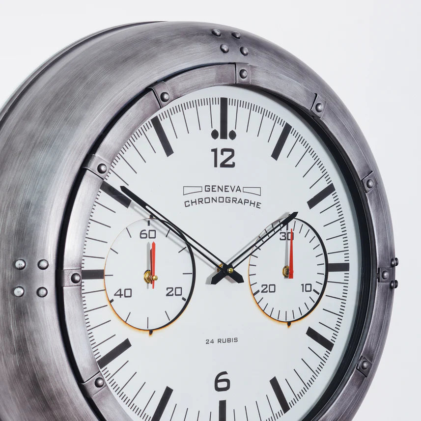 Stone The Crows Round Chronograph Wall Clock
