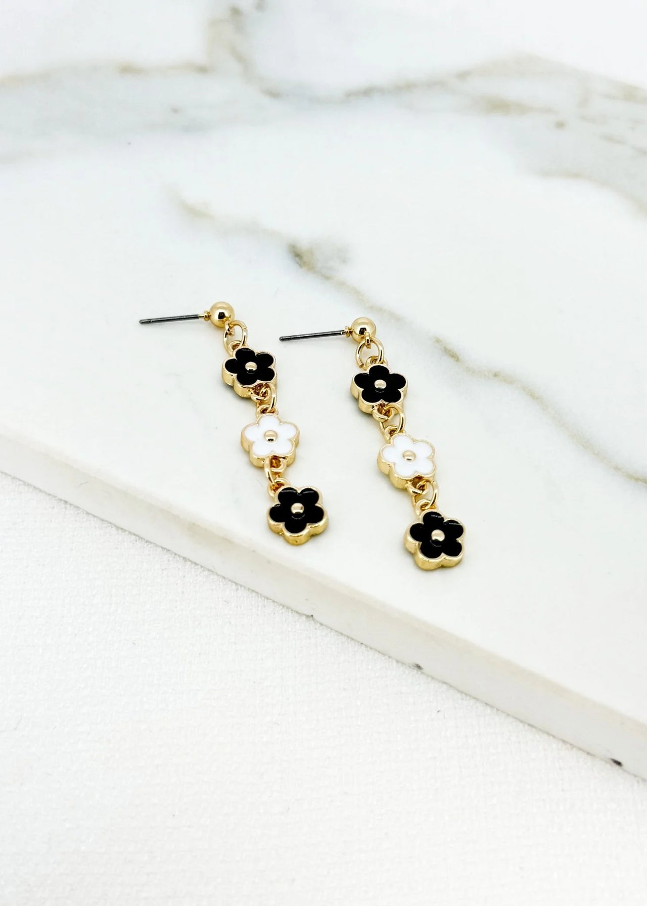 Envy Long Flower Earring Gold