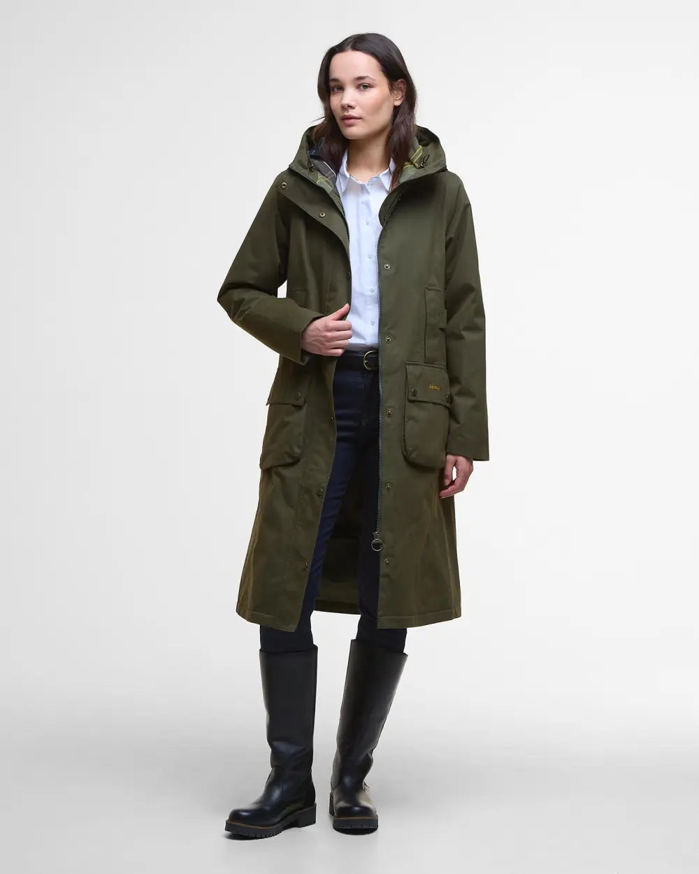 Barbour Bamburgh Waterproof Jacket - Olive/Classic