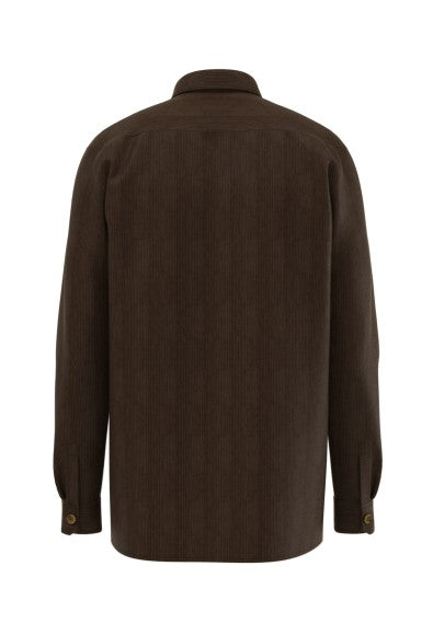Fynch Hatton Dark Chocolate Corduroy Overshirt