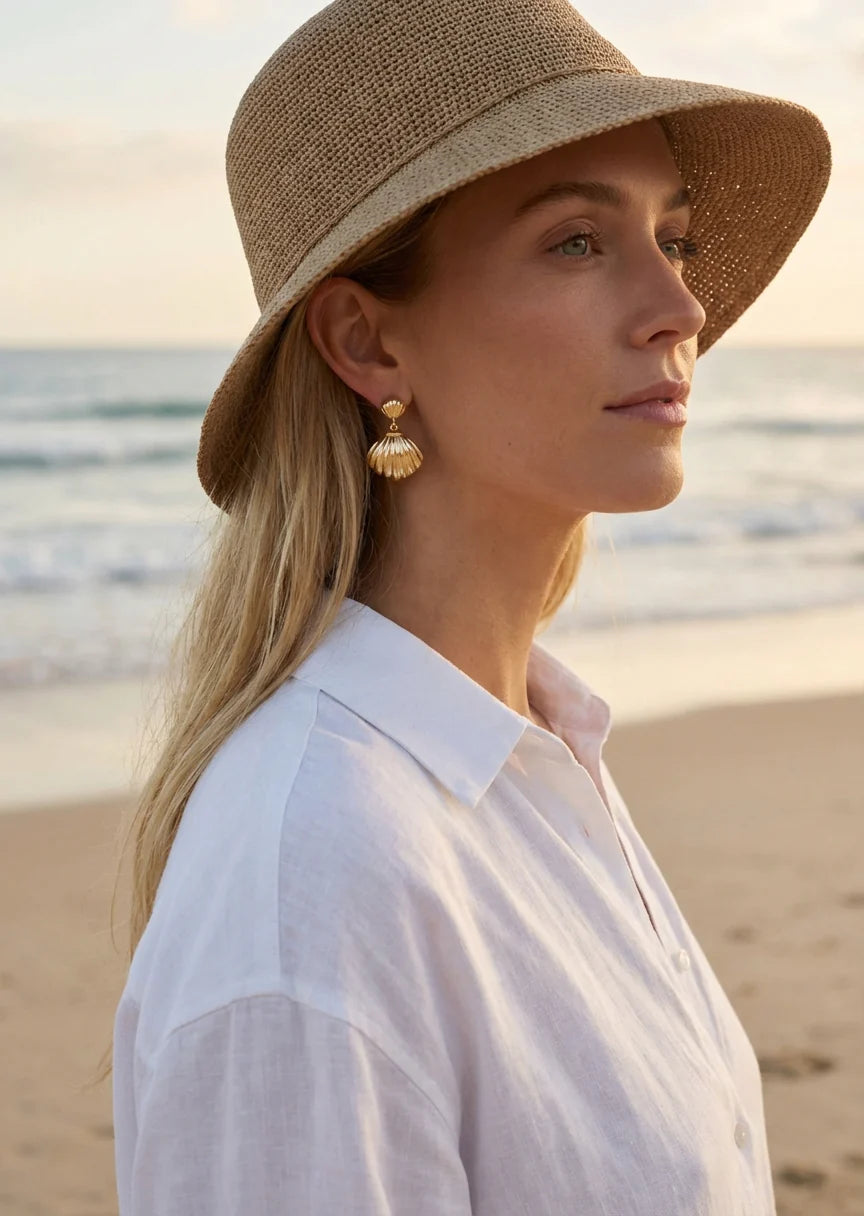 Envy Gold Shell Earrings