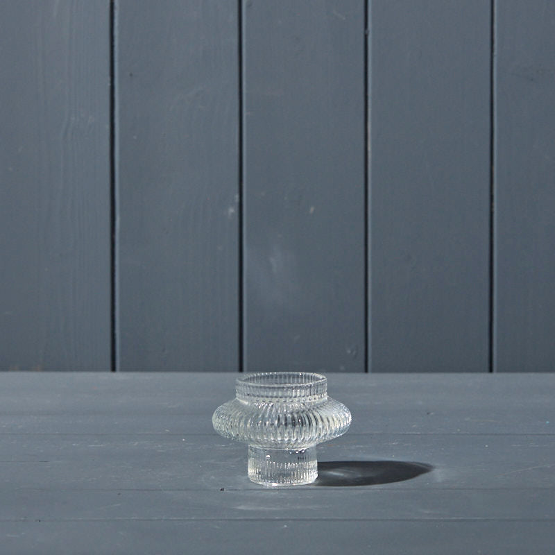 Satchville Clear Two-way Candle Holder 6cm