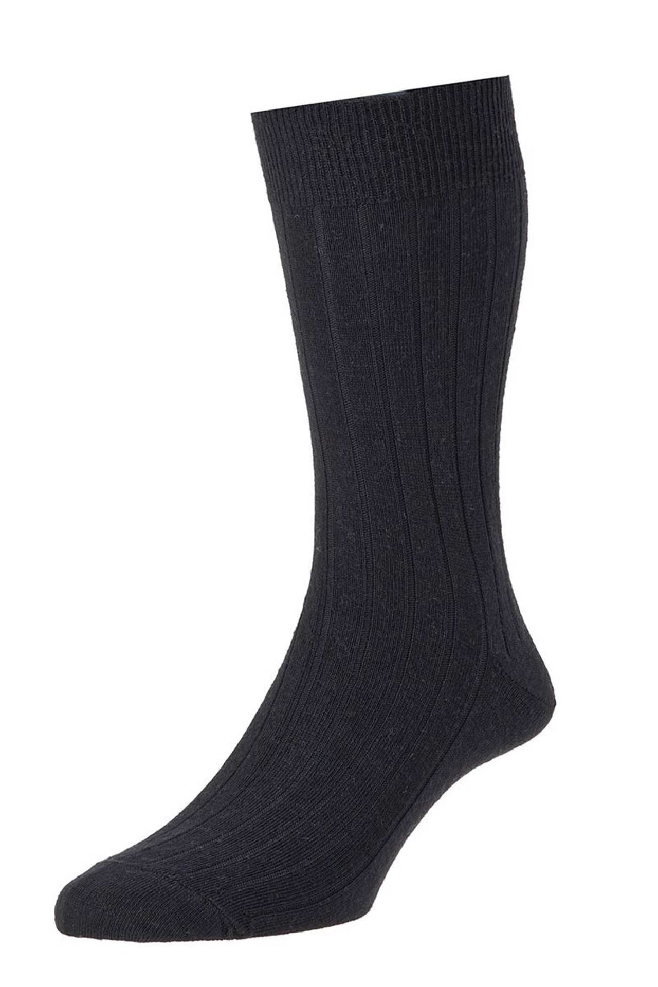 HJ Hall 2 Pair Broad Knit Wool Rich Sock