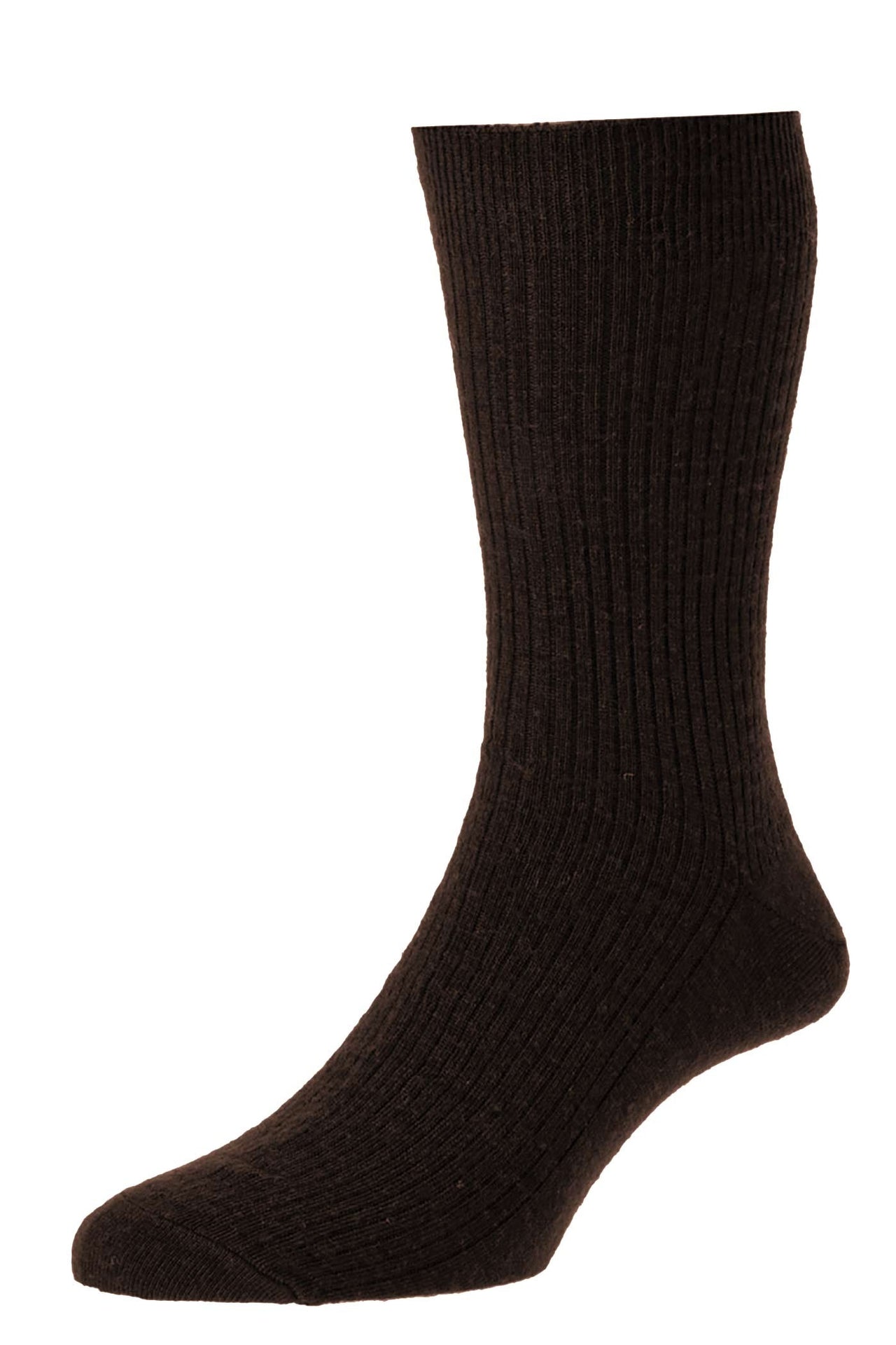 HJ Hall Dark Brown Immaculate Wool Socks
