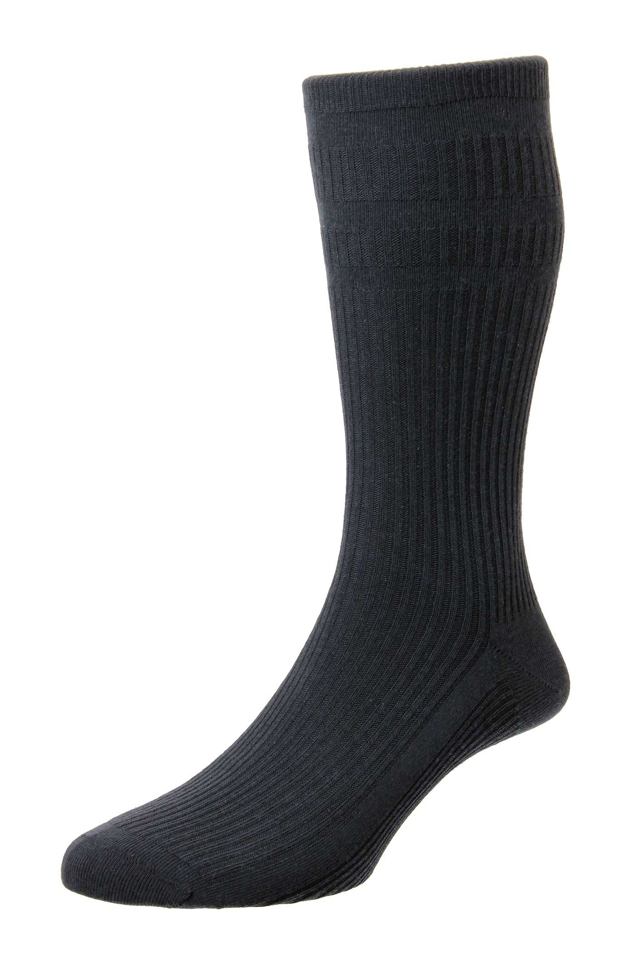 HJ Hall Original Cotton Softop Socks - Charcoal