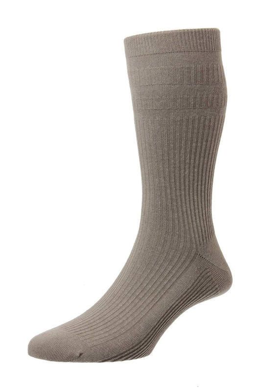 HJ Hall Original Wool Softop Socks - Mink