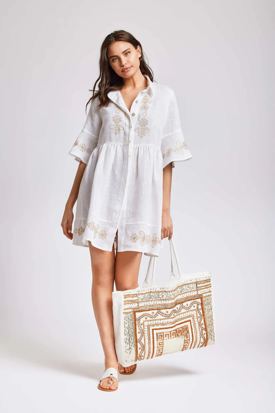 Iconique Sandra Shirt Dress - White