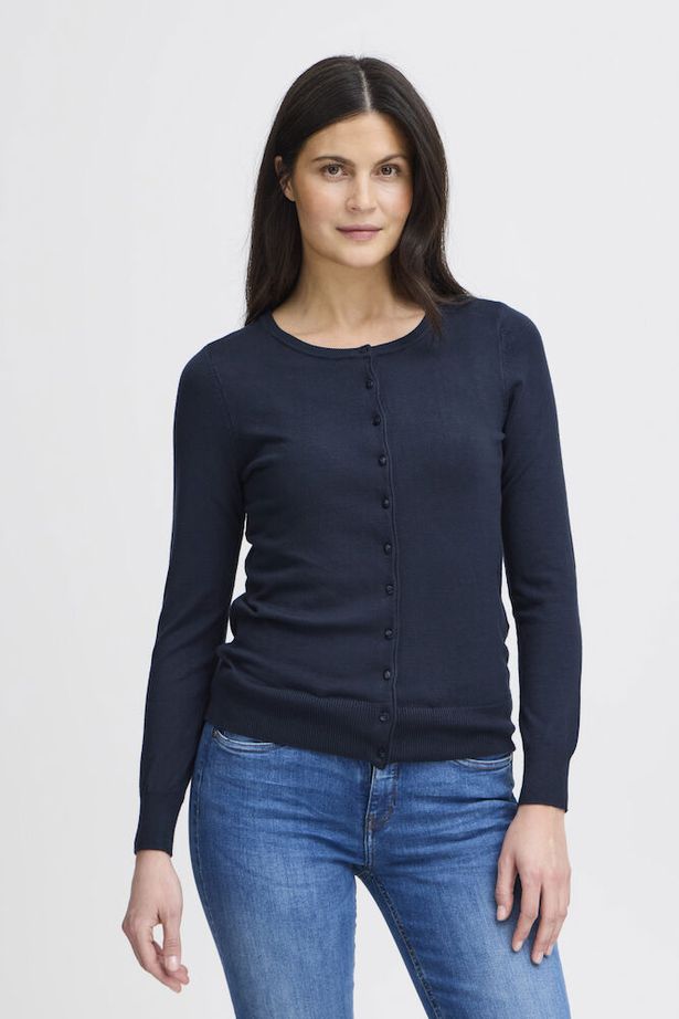 Fransa Zu basic '60' Cardigan - Dark Peacoat