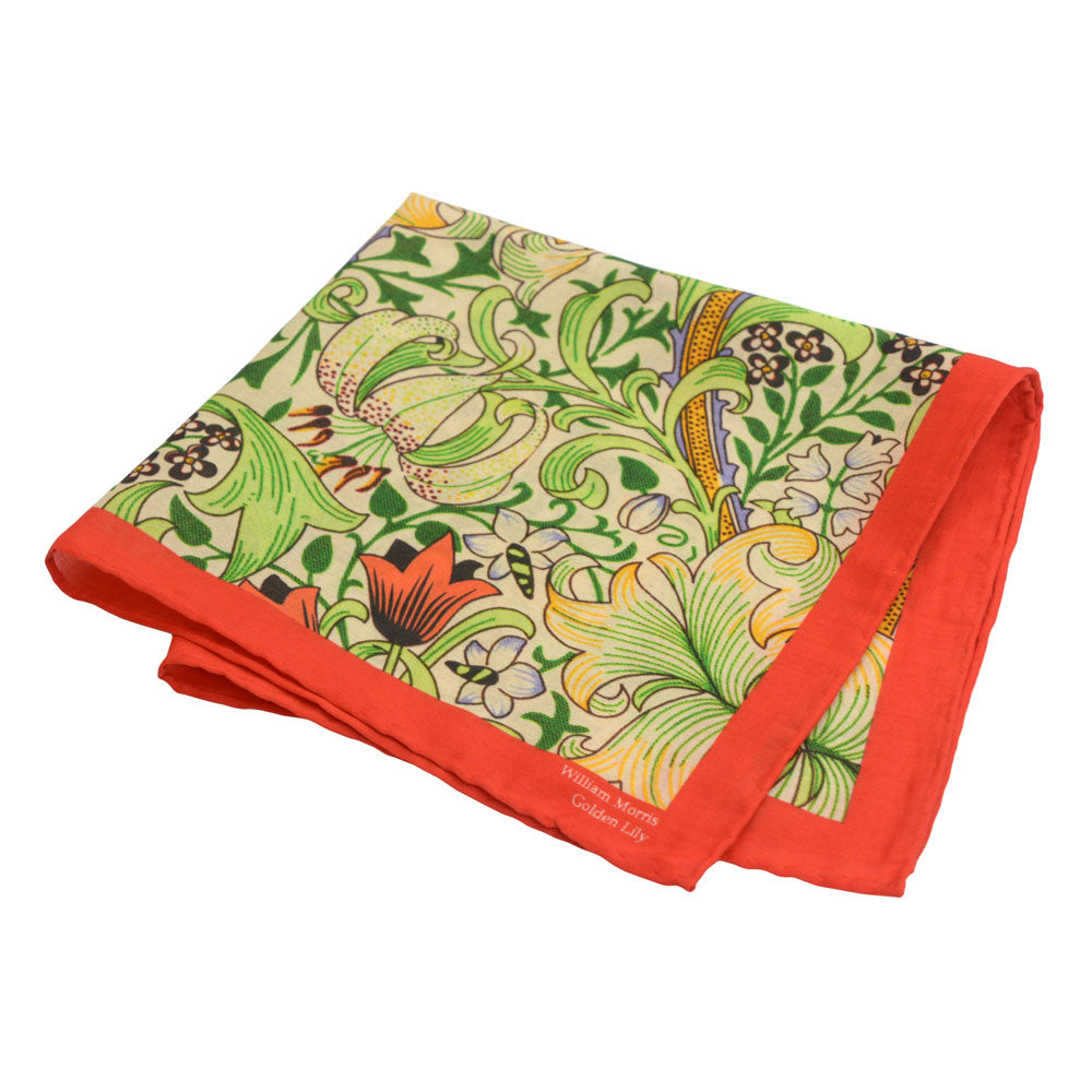 Le Chateau Golden Lily Handkerchief - Single 35x35