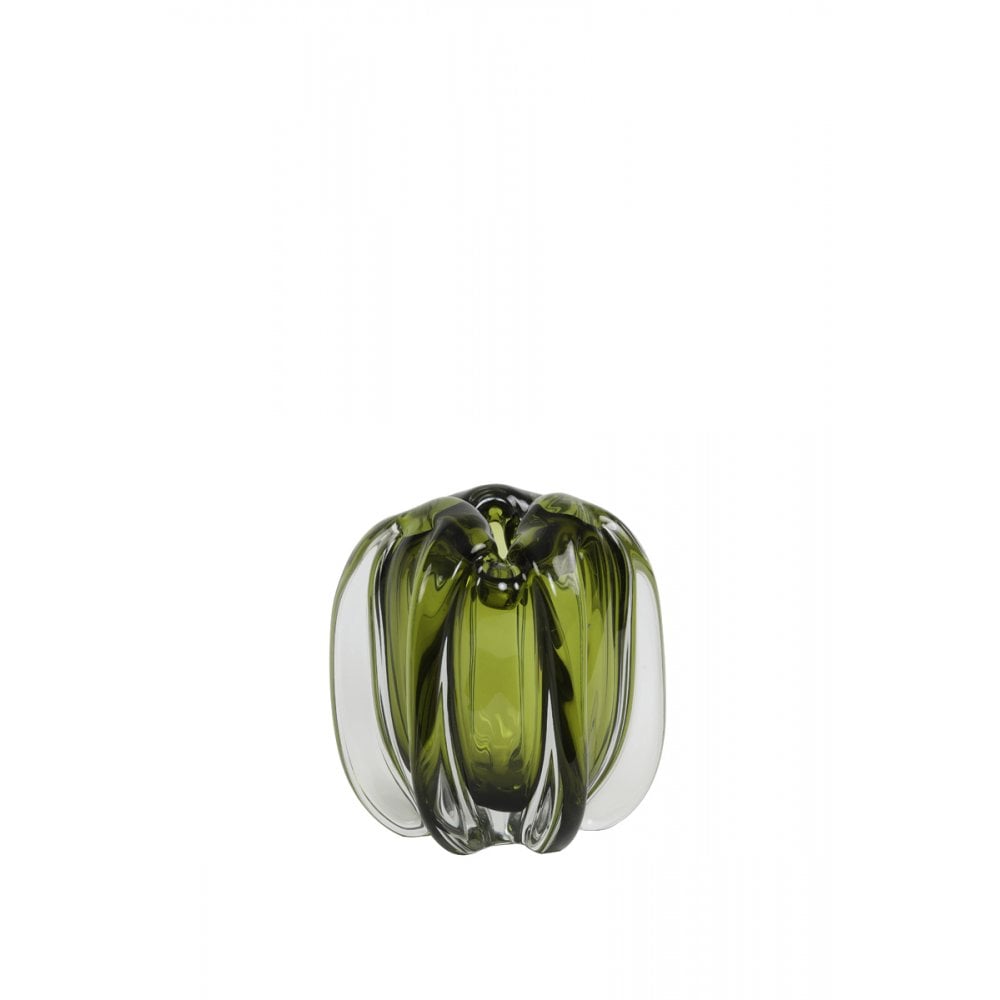 Light & Living MURELA Glass Vase - Olive Green
