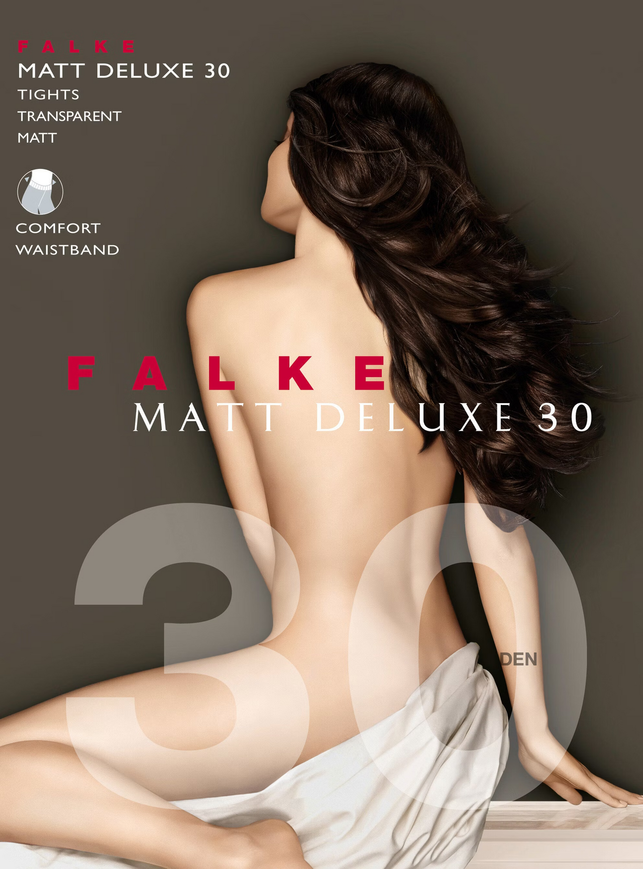 Falke Matt Deluxe 30 Den - Espresso