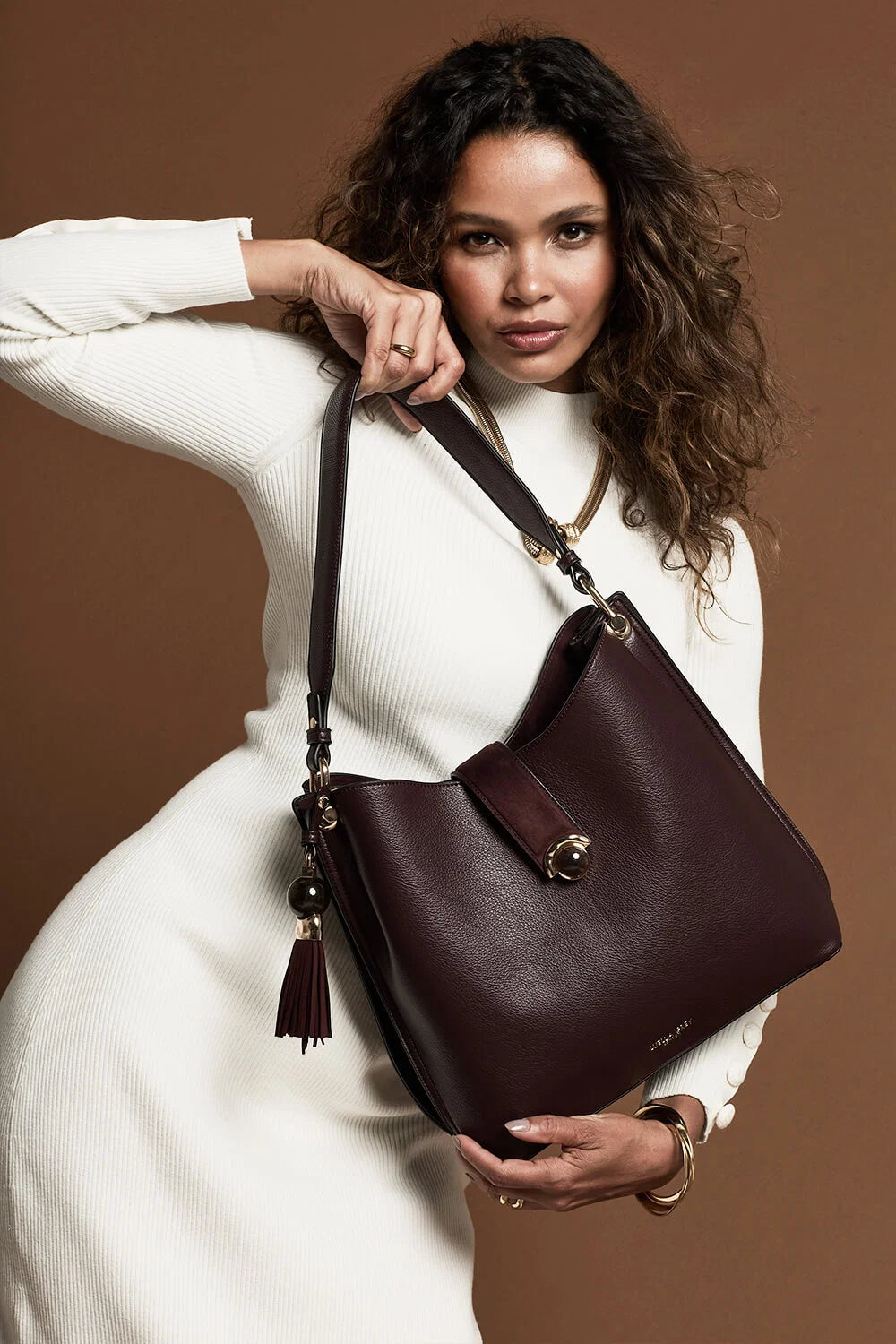 Luella Grey ANDREA Hobo Bag - Black Cherry