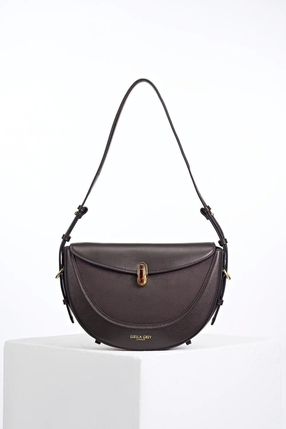 Luella Grey ANGELINA Multiway Shoulder Saddle Bag - Chocolate