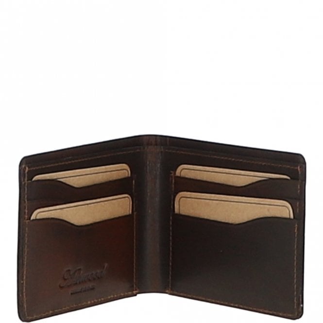 Slim 6 Card Leather Wallet Copper Brown