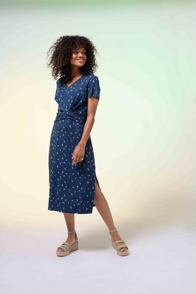 Zilch Twist Bananas Navy Dress